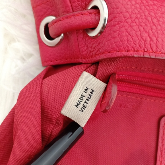 Coach Small Leather Backpack - Red - Picture 3 of 13